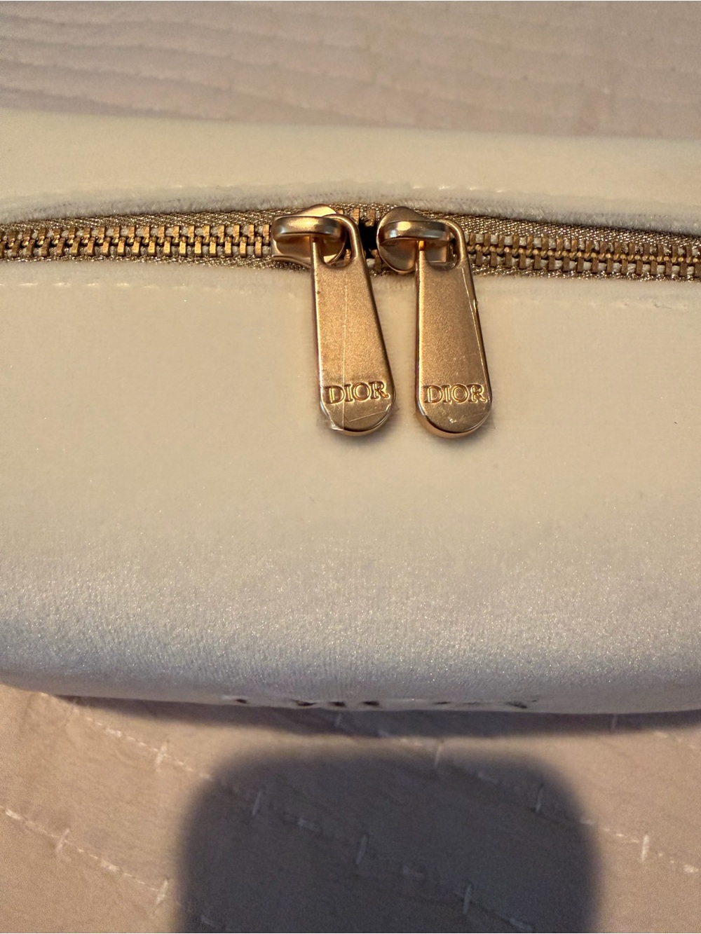 Dior White Velvet Makeup Bag - Picture 3 of 5